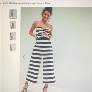 Striped Cut-out Jumpsuit